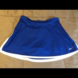 Nike Blue and White Dri-Fit Tennis Skort